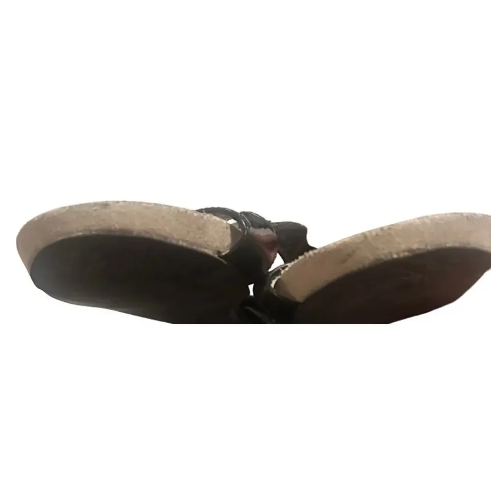 Vintage Ros Hommerson Open Toe Slide Slip On Sandals - Black - 7 1/2 S - Narrow